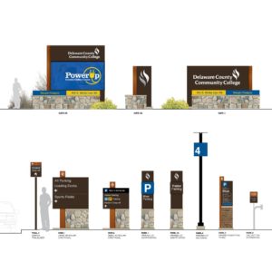 Delaware County Community College Sign Menu Drawing