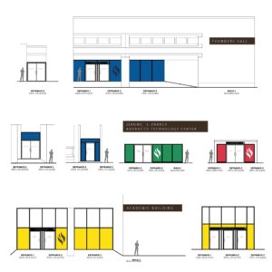Delaware County Community College Window Vinyl Drawings