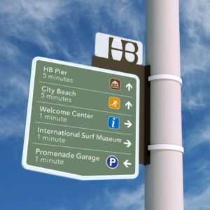 Huntington Beach Pedestrian Sign