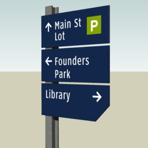 Johnson City Vehicular Sign 3D Drawing