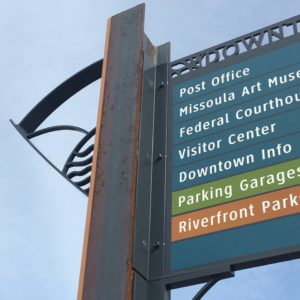Missoula Pedestrian Sign Detail