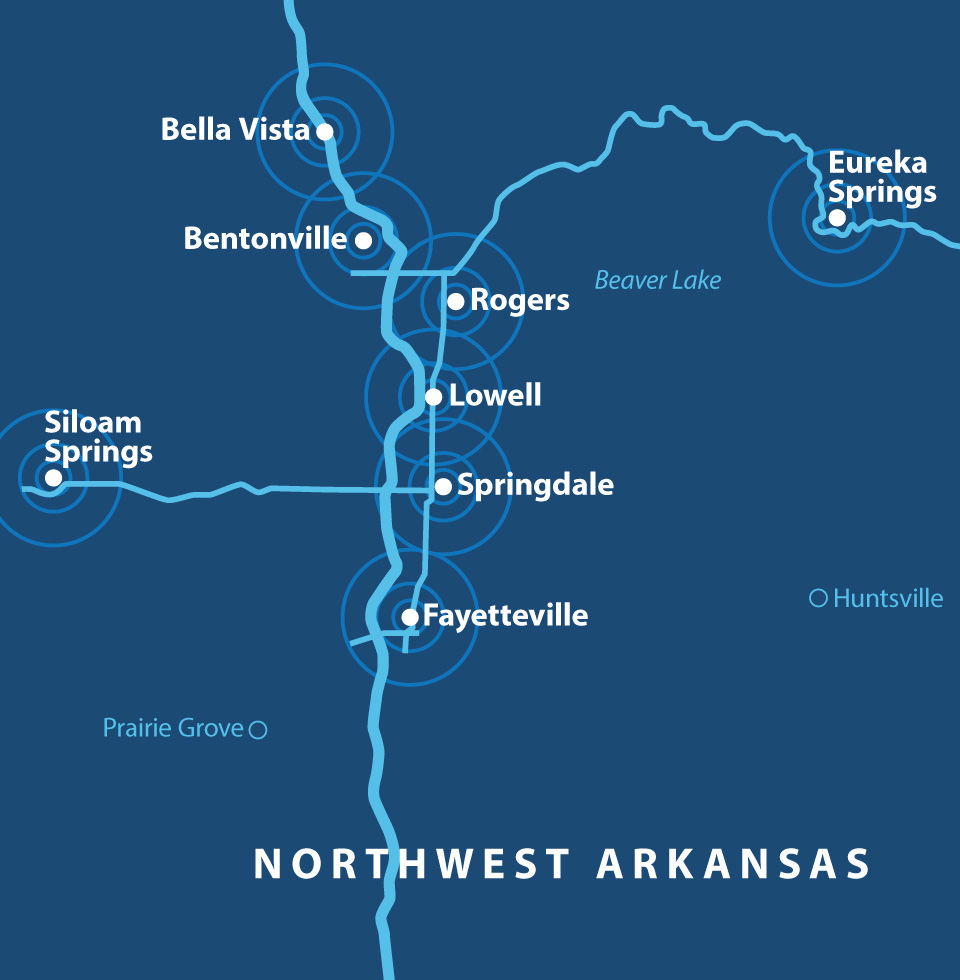 Northwest Arkansas Map