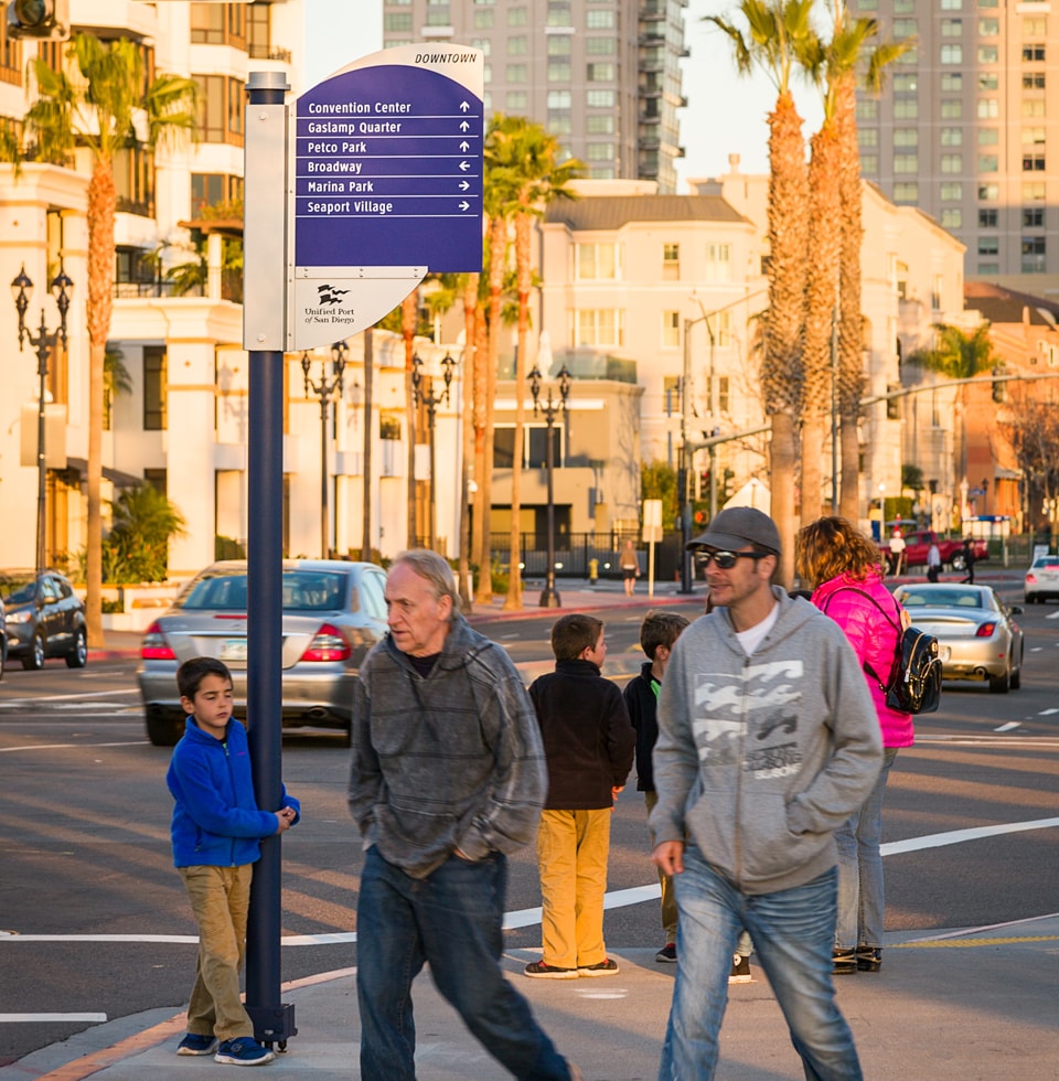 San Diego Pedestrian Sign