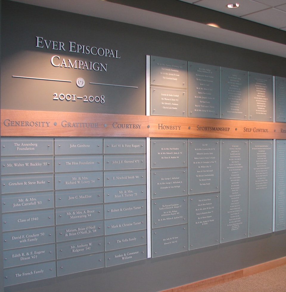 Episcopal Academy Donor Wall