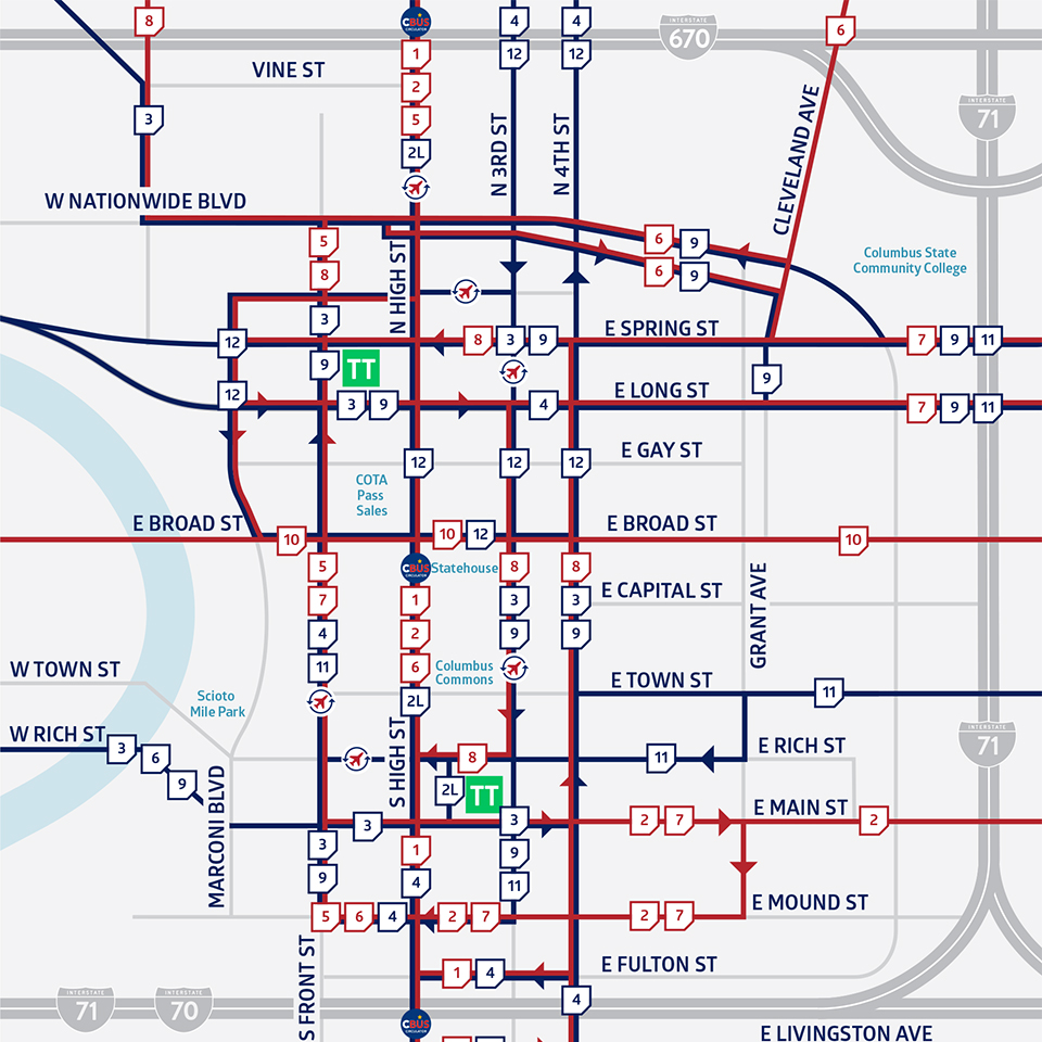 cota bus route maps | merje design