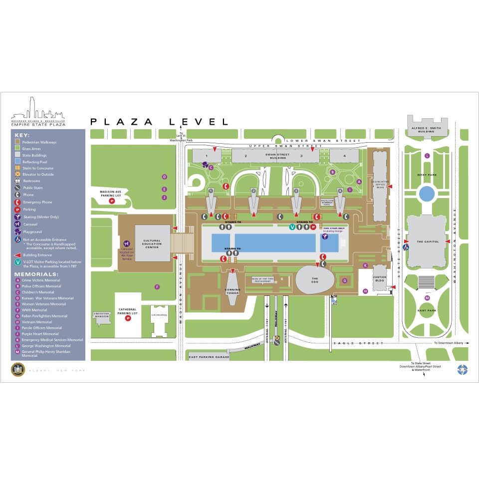 Empire State Plaza Map