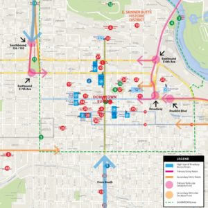 City of Eugene, OR Navigation & Parking Map