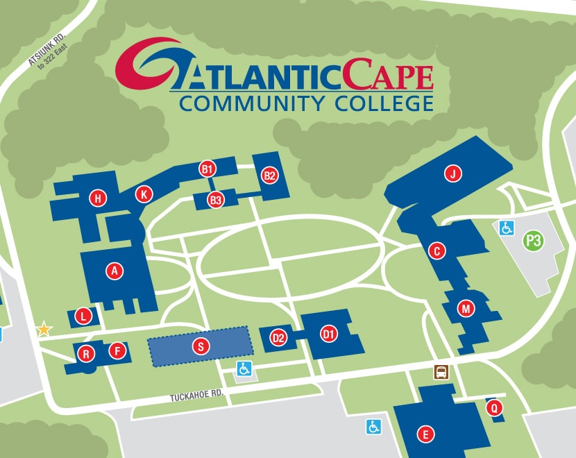 Atlantic Cape Community College Map Close-Up