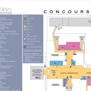 Empire State Plaza Map Close-Up