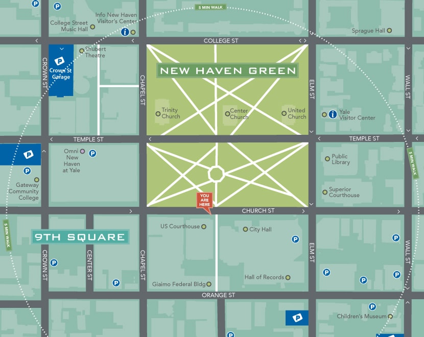 New Haven Map Close-Up