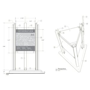 Mammoth Lakes Kiosk Schematic Drawing