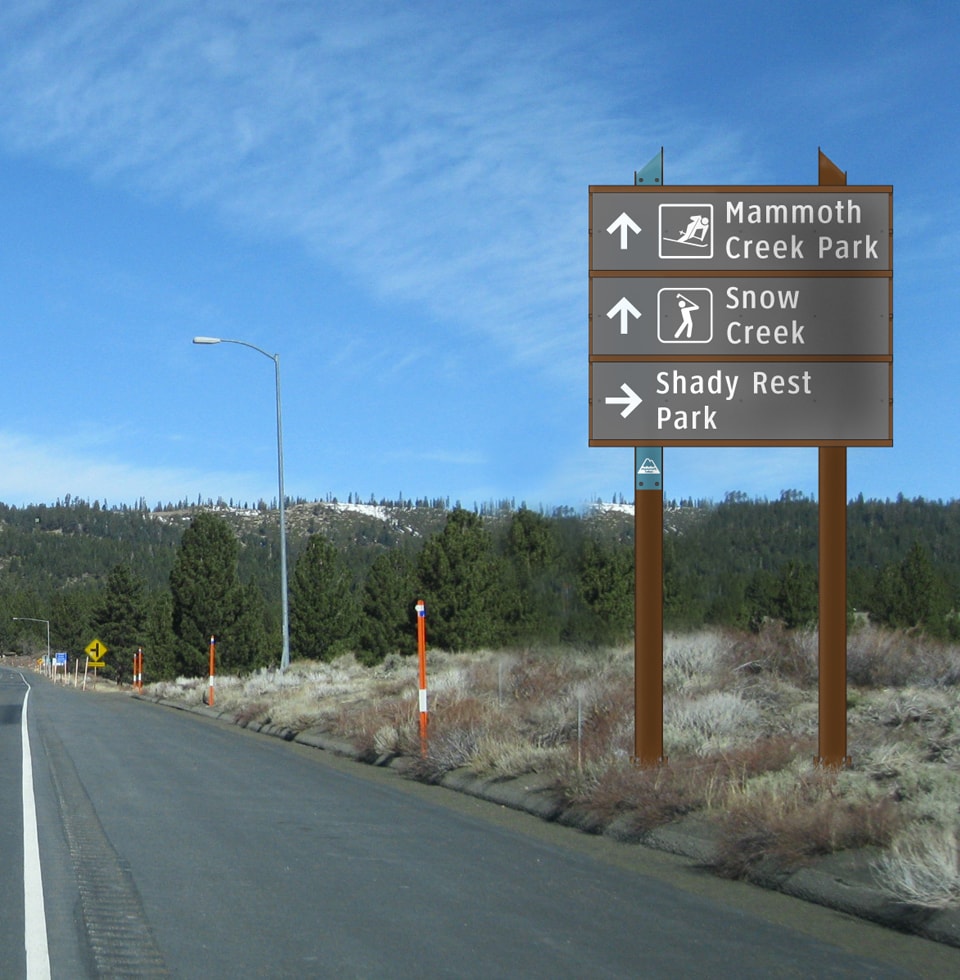 Mammoth Lakes Vehicular Sign Rendering