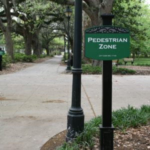 Savannah, GA Pedestrian Sign