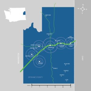 Spokane County, WA Map