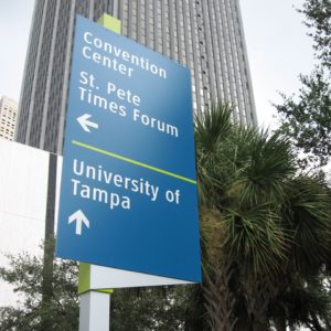 Downtown Tampa Vehicular Wayfinding Sign