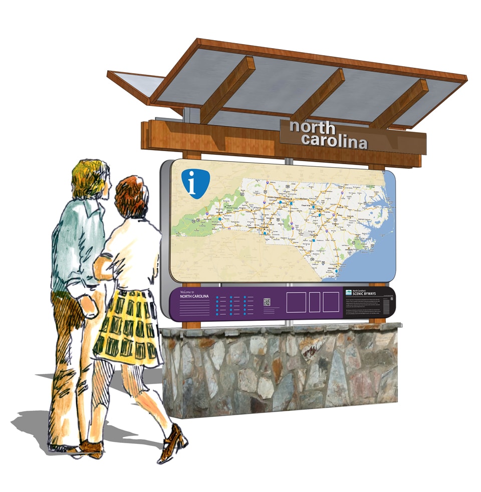 Yadkin Valley Orientation Map Kiosk