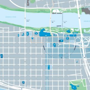 Little Rock Downtown Map Crop